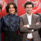 Jordi Cruz, Samantha Vallejo-Nágera y Pepe Rodríguez, junto a la presentadora Eva González.-RTVE