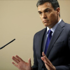 Pedro Sánchez, en el Congreso.-JOSÉ LUIS ROCA