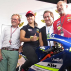 Ángel Viladoms, María Herrera, Fernando Fernández y Karlos Arguiñano, hoy en Motorland (Alcañiz).-EMILIO PÉREZ DE ROZAS