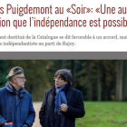 Entrevista a Carles Puigdemont en el diario Le Soir.-/ LE SOIR