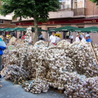 Feria de San Pedro, donde se venden cada año en forma de ristras parte de la producción del sur de la provincia.-J.L.C.