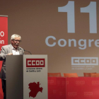 El secretario general de CCOO, Ignacio Fernández Toxo, durante la celebración del 11º Congreso de CCOO de Castilla y León-ICAL