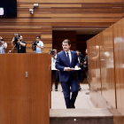 Alfonso Fernández Mañueco se dirige al atril en el Debate de Investidura-ICAL