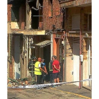 Aspecto que presentaba la vivienda de la calle Coca tras la explosión.-EUROPA PRESS