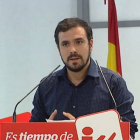 El candidato de IU a la Presidencia del Gobierno, Alberto Garzón, ha anunciado su intención de presentarse a las primarias de Ahora en Común, si se celebran, durante la reunión de la Presidencia Ejecutiva Federal de IU.-Foto: ATLAS