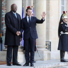 Macron recibe al presidente de Burkina Faso, Christian Kabore, en París.-AFP / LUDOVIC MARIN