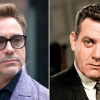 Robert Downey Jr. y Raymond Burr, actor que encarnaba a Perry Mason en una exitosa serie de televisión.-EL PERIÓDICO