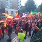 Imagen de la manifestación a favor de la unidad de España que se ha celebrado este sábado en Mataró.-/ JOAN SALICRÚ