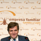 El presidente de la asociación Empresa Familiar de Castilla y León, Alfonso Jiménez, presenta una batería de medidas para mejorar la competitividad empresarial y facilitar la creación de empleo.-ICAL