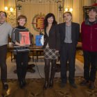 Miguel Ángel Pérez, Ana Gallego, Ana Redondo, Isaac Macho y Anel Sánchez, ayer, durante la presentación del libro.-MIGUEL ÁNGEL SANTOS