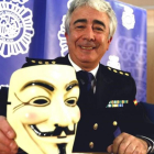 El comisario Manuel Vázquez, cuando anunció la desarticulación de la supuesta cúpula de Anonymous en España.-DAVID CASTRO