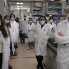 Equipo de Xosé R. Bustelo en las instalaciones del Centro de Investigación del Cáncer de Salamanca. ENRIQUE CARRASCAL