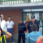 El comisario principal de Policía, Juan José Campesino, agradeció el apoyo de los manifestantes.-E. M,