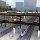 Recreación digital de la estación a dos niveles planteada para Bilbao.-IREKIA