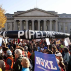 Manifestación en contra del oleoducto Keystone XL, el pasado 6 de noviembre en Washington.-JOSHUA ROBERTS / REUTERS
