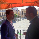 Estuvo reunido con el acalde de Zamora, Francisco Guarido, pero el regidor de Valladolid, Óscar Puente, estuvo solo en la foto del balcón municipal del Ayuntamiento de Zamora. Solo la presencia del primer teniente de alcalde, el socialista Antidio Fagúnde-E. M.