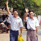 Wa Lone y Kyaw Soe Oo fueron condenados a siete años de prisión el pasado septiembre.-REUTERS