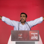 El exprimer ministro griego y líder de Syriza, Alexis Tsipras, en su mitin de cierre de campaña, este viernes.-AP / LEFTERIS PITARAKIS