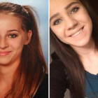 Las adolescentes Samra Kesinovic, de 16 años, y Sabina Selimovic, de 15 años, que se fueron a Siria el pasado verano.-
