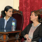 Triana Martínez y su madre y asesina confesa, Montserrat González, durante el juicio-J. CASARES