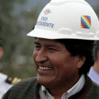 Evo Morales atendía a un acto público este lunes.-Foto: YOUTUBE