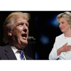Los candidatos a la presidencia de EEUU, Donald Trump y Hillary Clinton.-AFP / JOSHUA LOTTAP Y AP / J. SCOTT APPLEWHITE