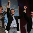 Casado, junto a Aznar y Aguirre en una foto de finales del 2008.-DAVID CASTRO
