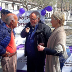 Pilar Baeza ayer en el inicio de su actividad electoral.-A. GARCÍA