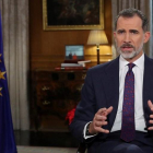Felipe VI, este lunes.-