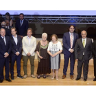 Foto de familia de los empresarios galardonados con los Premios Cecale 2017 en el Auditorio Miguel Delibes de Valladolid.-ICAL