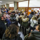 Una parte de los opositores esperan a ser llamados en el Aulario de la Universidad de Valladolid.-M. Á. SANTOS/ PHOTOGENIC