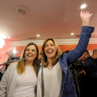 Elisa Abril, ex secretaria de Juventudes Socialistas con Susana Díaz, en un acto en Vlladolid de apoyo a la política andaluza.-ICAL
