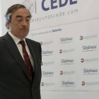 El presidente de la CEOE, Juan Rosell, este miércoles en un desayuno con empresarios.-Foto: EFE / SERGIO BARRENECHEA
