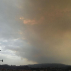 Nubes de humo que los incendios están provocando en Galicia.-EUROPA PRESS