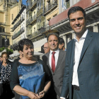 Juan Luis Gordo junto al ex-secretario general del PSOE, Pedro Sánchez-EL MUNDO