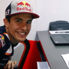 El catalán Marc Márquez (Honda), durante un descanso del test de Doha (Catar).-REPSOL MEDIA / JAIME OLIVARES