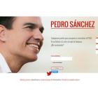 Captura de pantalla de la web de Pedro Sánchez.-