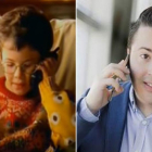 Enrique Espinosa, en su papel más entrañable, como Edu, en el espot de Airtel del 97, y, actualmente, como empresario y fundador de la consultora Angencia Ninja.-
