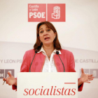 La diputada socialista por Valladolid y coordinadora del Comité Electoral del PSOE de Castilla y León, Soraya Rodríguez, ofrece una rueda de prensa-ICAL