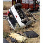 Accidente de tráfico en la carretera VP-5607, entre Villanueva de los Caballeros y Urueña, en el que dos personas resultaron heridas-Bomberos Provincia Valladolid / ICAL