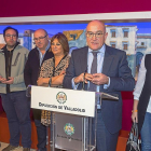 Jesús Julio Carnero ayer, durante su intervención en el tradicional brindis navideño con los medios.-ICAL