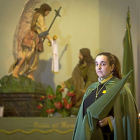 Elena Bombín con el paso en el Convento del Corpus Christi.-M. ÁNGEL SANTOS