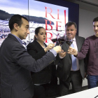 El director de la DO, Miguel Sanz, Elsa Gutiérrez, Enrique Pascual y Miguel Martín.-ICAL