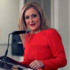 La presidenta de la Comunidad de Madrid Cristina Cifuentes en los desayunos informativos de Europa Press.-BALLESTEROS (EFE)