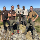 De izquierda a derecha: Ignacio Carro Herrera, Daniel Pinto Parada, Pedro García Gonzalez, Lorenzo González amigo y Óscar Álvarez Fernández-E.M.