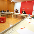 El secretario federal de Cultura del PSOE, Ibán García del Blanco, y la secretaria autonómica de la materia, Ana Redondo, se reúnen con los responsables de Cultura en las provincias-LETICIA PÉREZ / ICAL