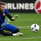 El portero de la selección española, de Gea, durante un entrenamiento-EFE/Kai Försterling