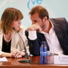 Laura de Miguel junto a Óscar Puente.-Ical