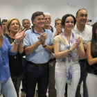 Los candidatos del PP de Segovia celebran los resultados en la sede del partido.-ICAL