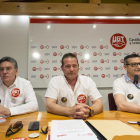 El responsable estatal del sector de Alimentación, Bebidad y Tabaco de FICA-UGT, Sebastián Serena, y el secretario general de la Sección Sindical Estatal de UGT de Lactalis, Juan Carlos Serrano, analizarán la situación actual de Lauki en Valladolid.-ICAL